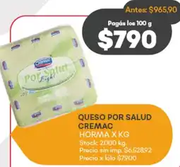 Supermercados Tadicor Cremac por salut queso horma oferta