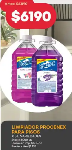 Supermercados Tadicor Procenex limpiador para pisos variedades oferta