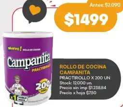Supermercados Tadicor Campanita rollo de cocina practirollo oferta