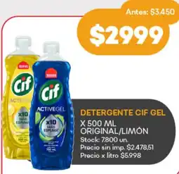 Supermercados Tadicor Cif detergente gel original/limón oferta