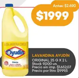 Supermercados Tadicor Lavandina ayudín original oferta