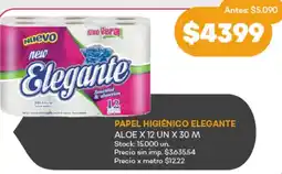 Supermercados Tadicor Elegante papel higiénico aloe oferta