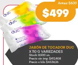 Supermercados Tadicor Duc jabón de tocador variedades oferta