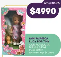 Supermercados Tadicor Tiny mini muñeca lucy pop con mascota oferta
