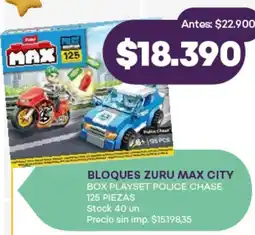 Supermercados Tadicor Max bloques zuru city box playset police chase oferta