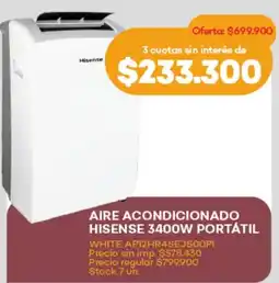 Supermercados Tadicor Hisense aire acondicionado oferta