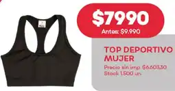 Supermercados Tadicor Top deportivo mujer oferta