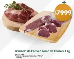 Supermercados Buenos Días Bondiola de cerdo o lomo de cerdo oferta