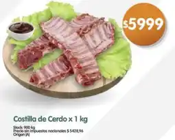 Supermercados Buenos Días Costilla de cerdo oferta