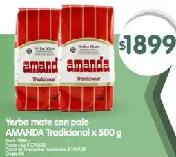 Supermercados Buenos Días Amanda yerba mate con palo tradicional oferta