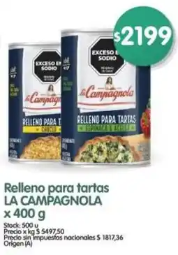 Supermercados Buenos Días La campagnola relleno para tartas oferta