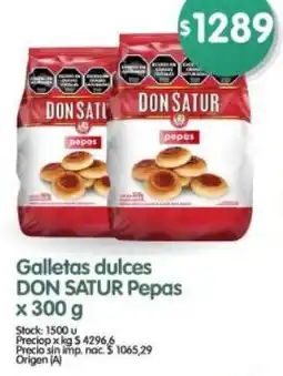 Supermercados Buenos Días Don satur galletas dulces pepas oferta