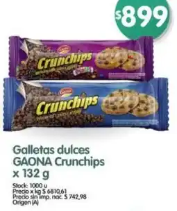 Supermercados Buenos Días Gaona galletas dulces crunchips oferta