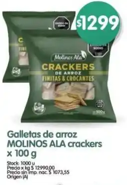 Supermercados Buenos Días Molinos ala galletas de arroz crackers oferta