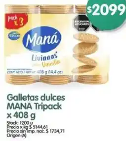 Supermercados Buenos Días Mana tripack galletas dulces oferta
