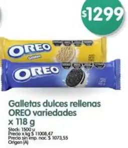 Supermercados Buenos Días Oreo galletas dulces rellenas variedades oferta