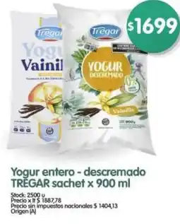 Supermercados Buenos Días Tregar yogur entero-descremado sachet oferta