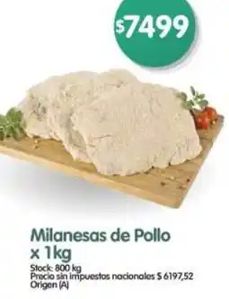 Supermercados Buenos Días Milanesas de pollo oferta