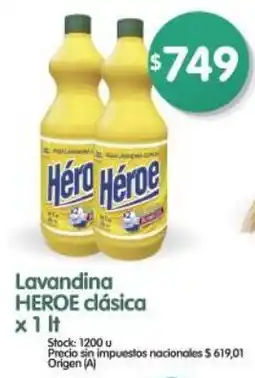 Supermercados Buenos Días Heroe lavandina clásica oferta