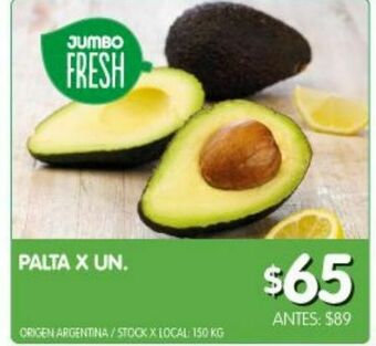 Jumbo Palta x un oferta