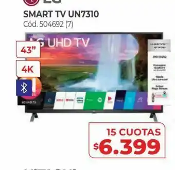 Naldo Lombardi Smart tv un7310 oferta