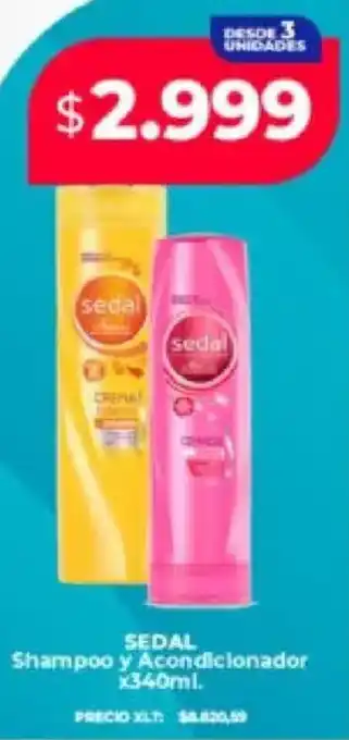 Supermayorista Vital Sedal shampoo y acondicionador oferta