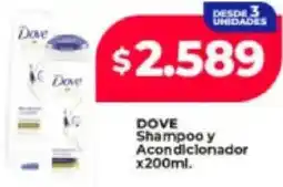 Supermayorista Vital Dove shampoo y acondicionador oferta