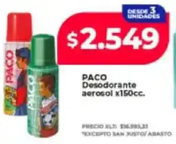 Supermayorista Vital Paco desodorante aerosol oferta