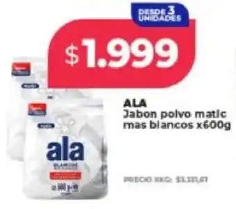 Supermayorista Vital Ala jabon polvo matic mas blancos oferta