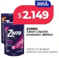 Supermayorista Vital Zorro jabon liquido evolution oferta