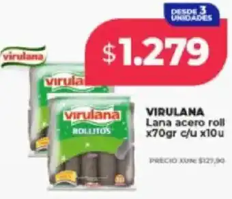 Supermayorista Vital Virulana lana acero roll oferta