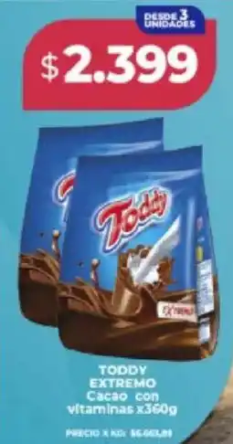 Supermayorista Vital Toddy extremo cacao con vitaminas oferta