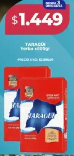 Supermayorista Vital Taragui yerba oferta