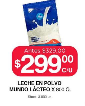 Supermercados Tadicor Leche En Polvo Mundo Lacteo x 800g oferta