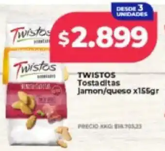 Supermayorista Vital Twistos tostaditas jamon/queso oferta