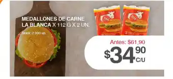 Supermercados Tadicor Medallones De Carne La Blanca x 112g x 2un oferta