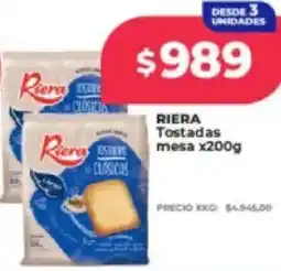 Supermayorista Vital Riera tostadas mesa oferta