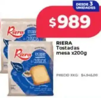 Supermayorista Vital Riera tostadas mesa oferta