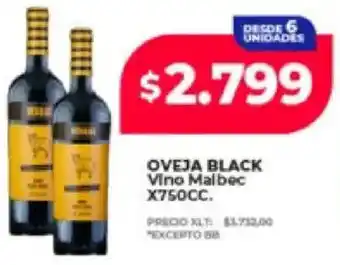 Supermayorista Vital Oveja black vino malbec oferta