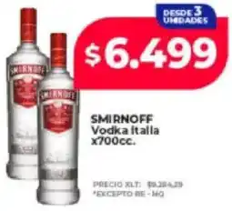 Supermayorista Vital Smirnoff vodka italla oferta