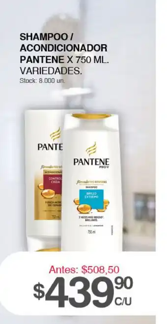 Supermercados Tadicor Pantene Shampoo/ Acondicionador Pantene x 750ml. Variedades oferta