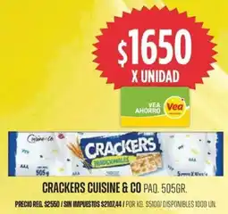 Supermercados Vea Cuisine & co crackers paq. oferta