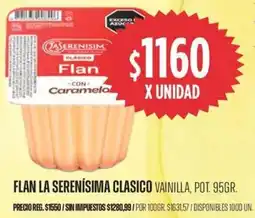 Supermercados Vea Flan la serenísima clasico vainilla, pot. oferta