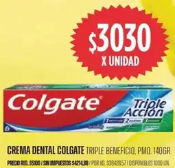 Supermercados Vea Colgate crema dental triple beneficio, pmo. oferta