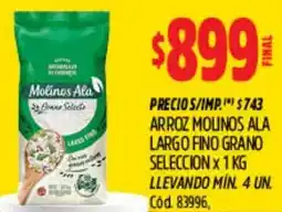 Supermercados Yaguar Molinos ala arroz largo fino grano seleccion oferta