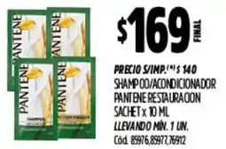 Supermercados Yaguar Pantene shampoo/acondicionador oferta