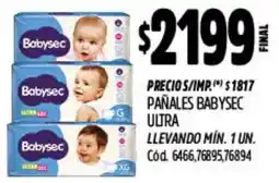 Supermercados Yaguar Babysec pañales ultra oferta