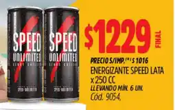 Supermercados Yaguar Speed energizante lata oferta