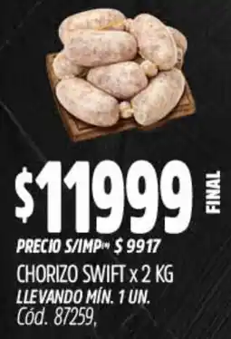 Supermercados Yaguar Chorizo swift oferta