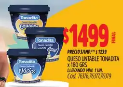 Supermercados Yaguar Tonadita queso untable oferta